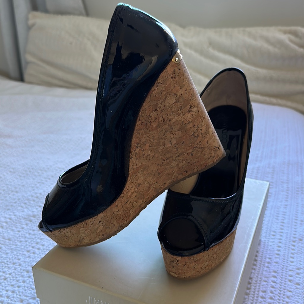 Jimmy Choo Black Wedges